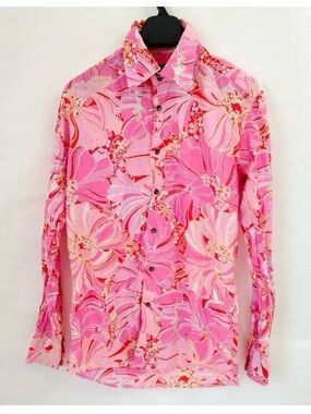 Dolce and Gabbana Button Down in Pink and Orange